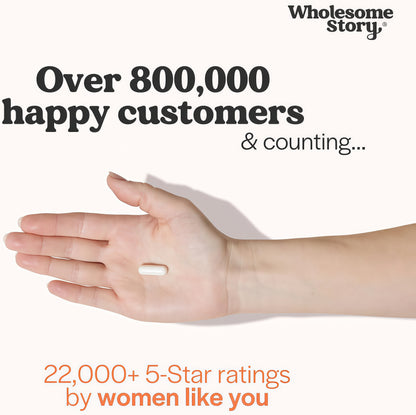 Wholesome Story Myo-Inositol & D-Chiro Inositol Supplement for Women | Fertility Supplements for Hormonal Balance & Ovarian Health Support | Myoinositol | Ideal 40:1 Ratio